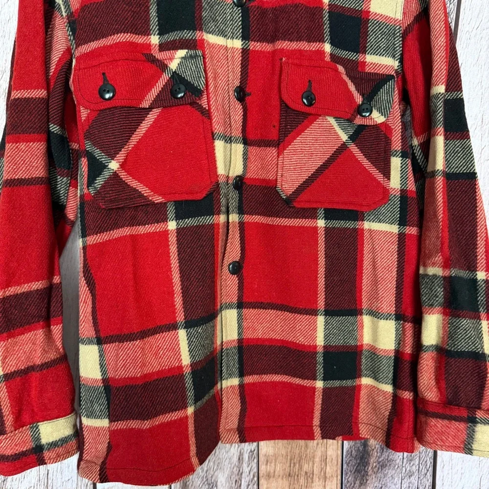 Chippewa Vintage Plaid Shirt Jacket Shacket Wool 70s Heritage Workwear Cabincore